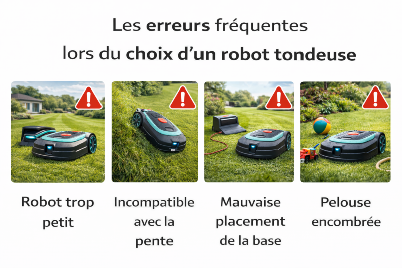 Les erreurs lors du choix d’un robot tondeuse + quel robot tondeuse choisir 