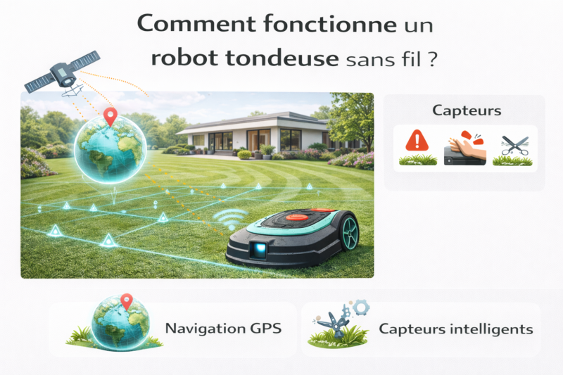 fonctionnement robot tondeuse sans fil périphérique