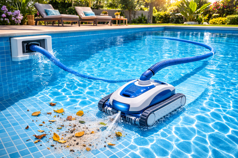 robot piscine hydraulique pour piscine familiale