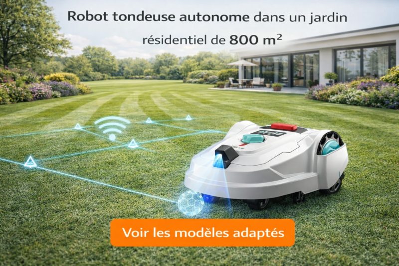 robot tondeuse jardin 800 m2