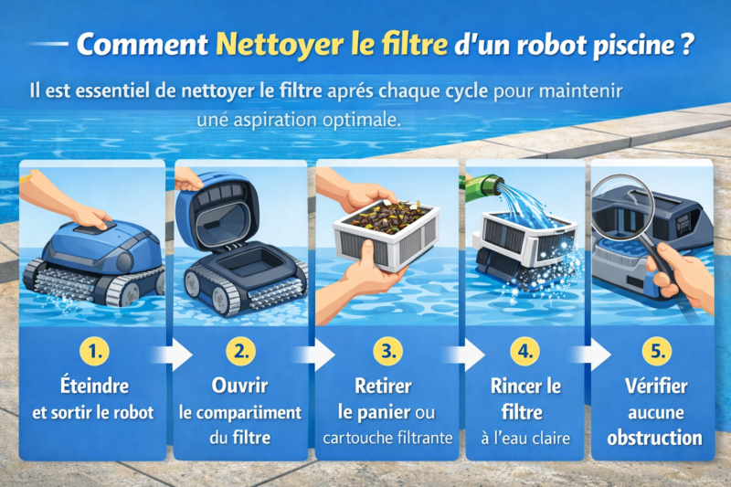 Comment nettoyer le filtre d’un robot piscine+ comment entretenir un robot piscine