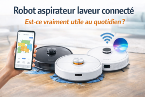 robot aspirateur laveur connecté
