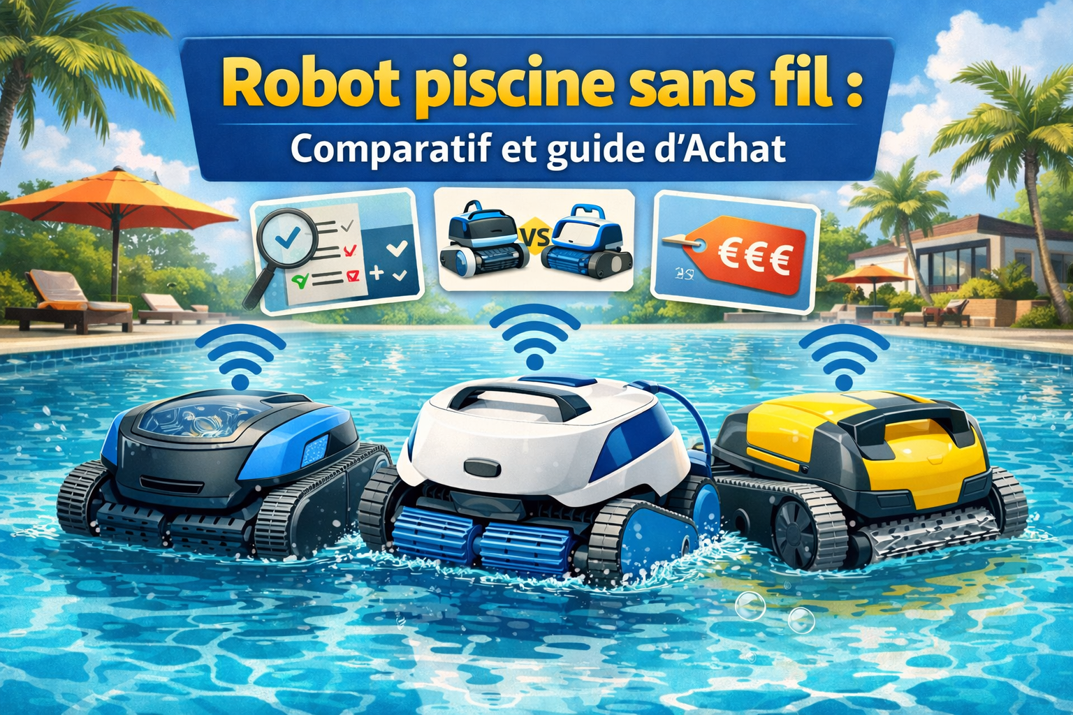 Robot piscine sans fil : comparatif et guide d’achat