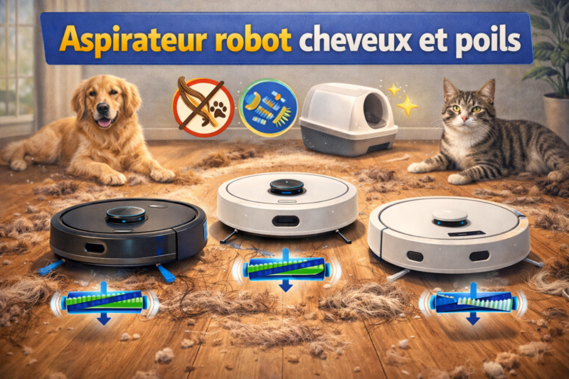 aspirateur robot cheveux et poils
