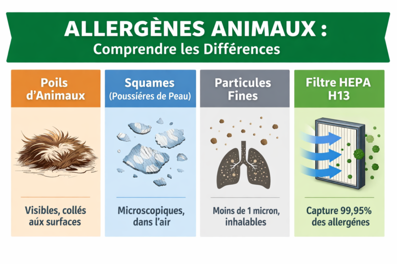 filtration HEPA H13 robot aspirateur allergies animaux
