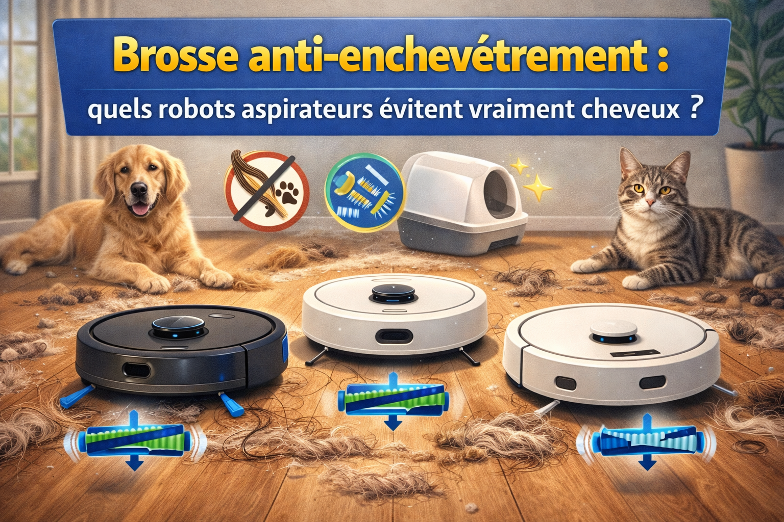 robot aspirateur anti enchevetrement