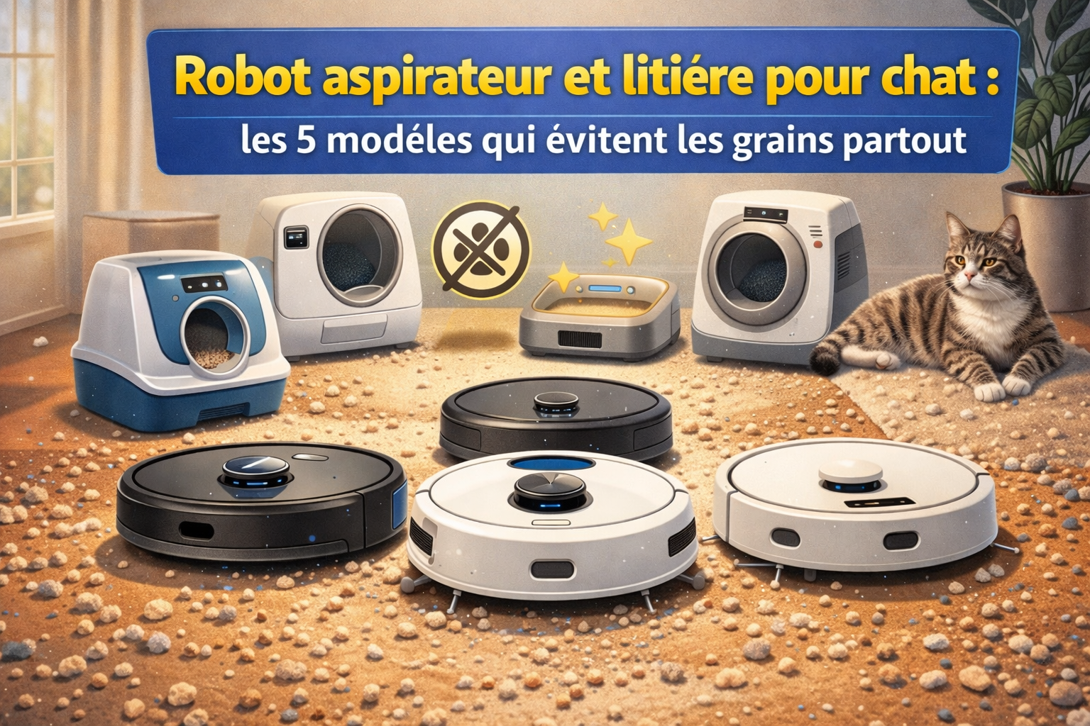 robot aspirateur litiere chat