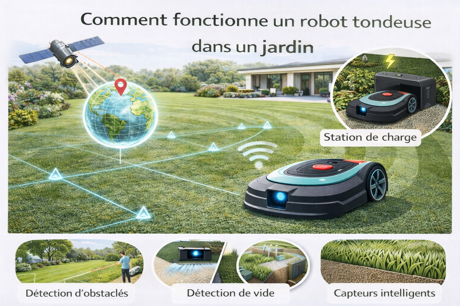 comment fonctionne un robot tondeuse schéma