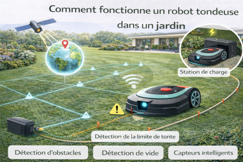 principe fonctionnement robot tondeuse+ comment fonctionne un robot tondeuse