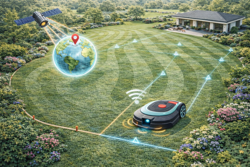 robot tondeuse GPS navigation intelligente + comment fonctionne un robot tondeuse